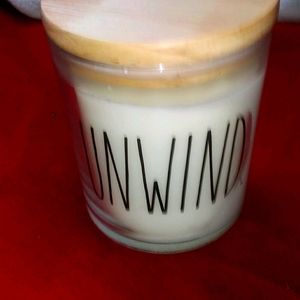 Rae Dunn UNWIND Eucalyptus Mint scented candle